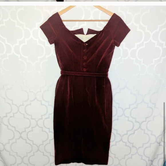 Vintage velvet holiday dress - Picture 3 of 5